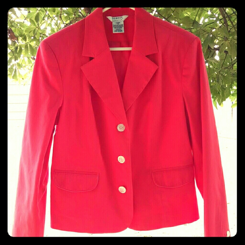 Georgous Coral 3 Button Blazer